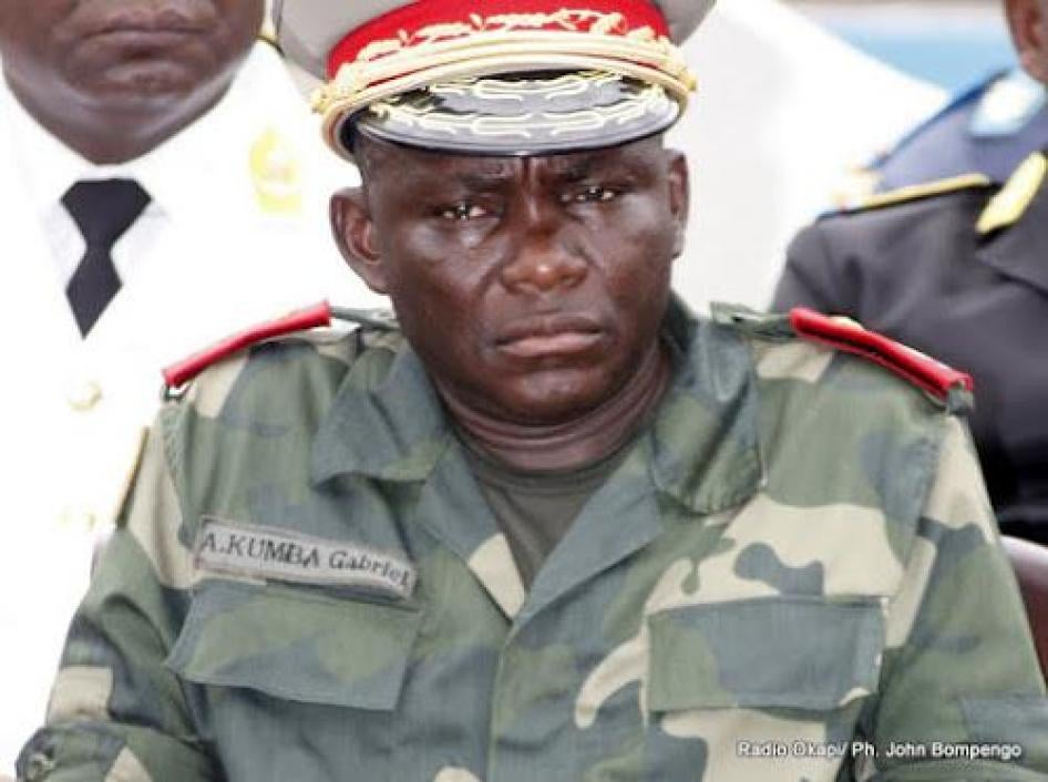 Gabriel Amisi (connu sous le nom de « Tango Four »), commandant de l’armée dans la région occidentale du pays.