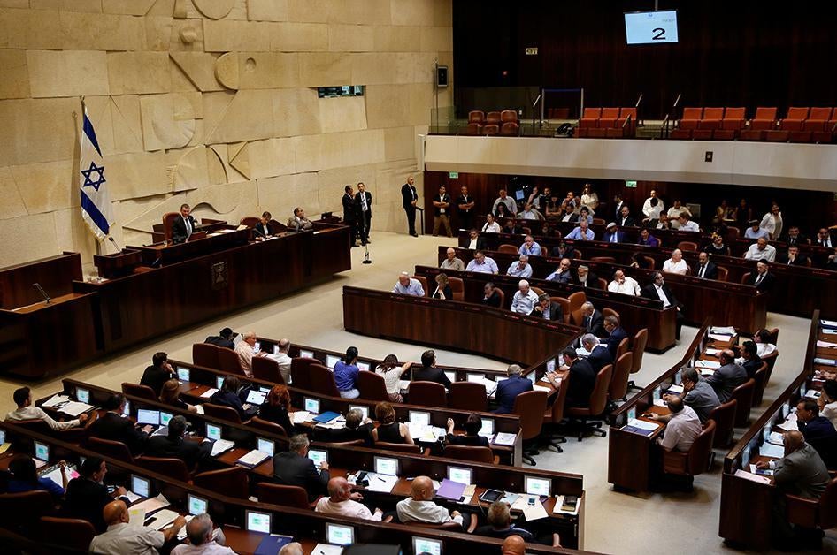 The Knesset, Israeli's parliament, passed a law on July 12, 2016, that requires Israeli nonprofit groups that receive more than half of their funding, directly or indirectly, from foreign governments to report that fact in communications with the public a