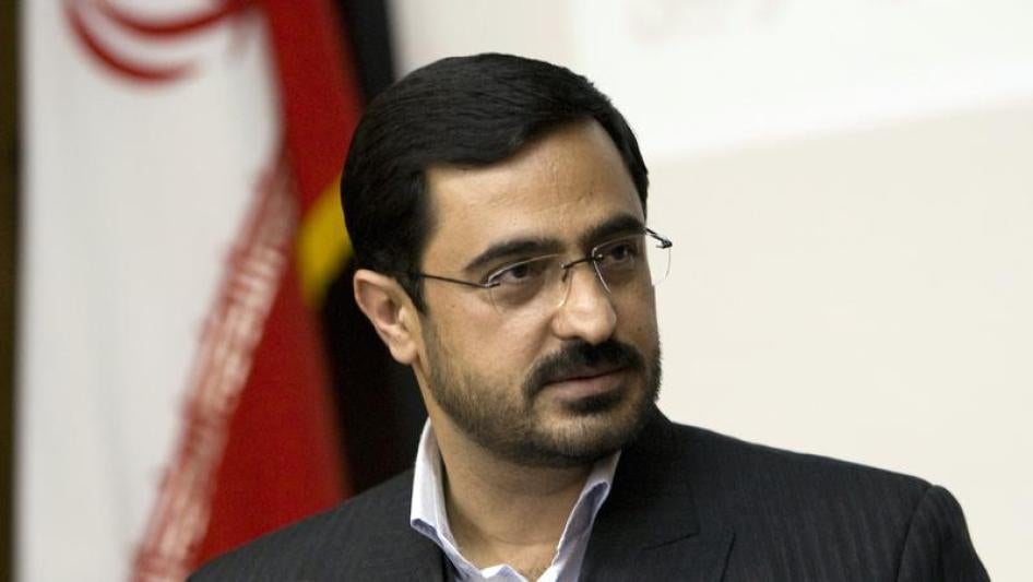 Tehran Prosecutor General Saeed Mortazavi speaks to journalists during a news conference in Tehran April 19, 2009.