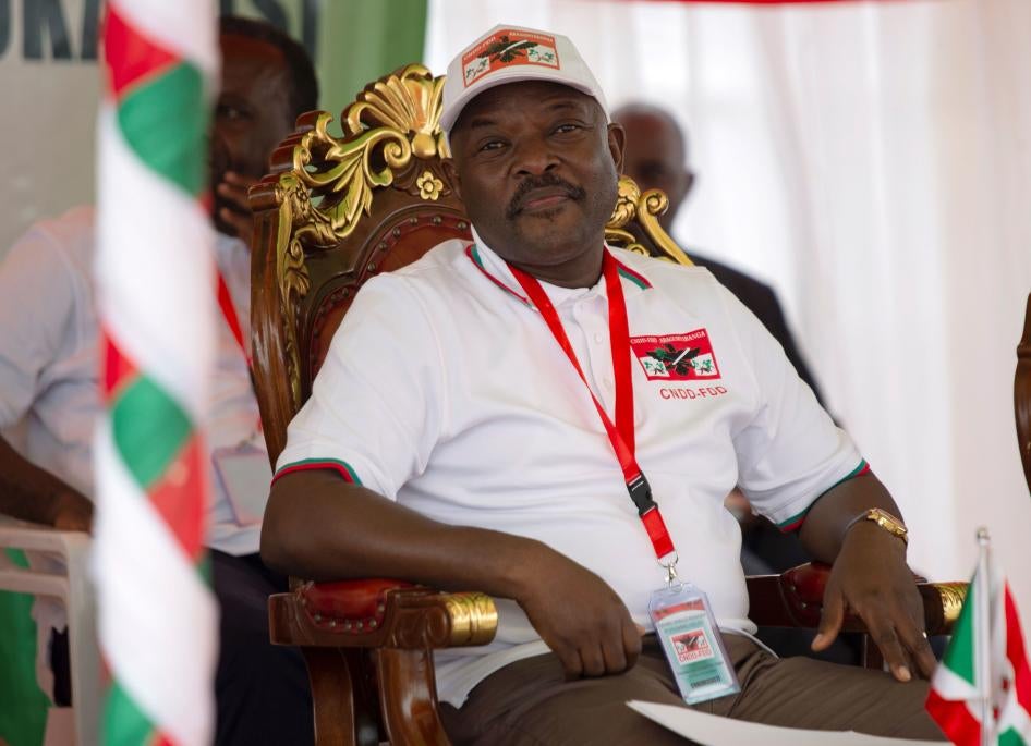 Burundi’s President Pierre Nkurunziza attends the National Council for the Defense of Democracy-Forces for the Defense of Democracy (CNDD-FDD) party’s extraordinary congress in Gitega province, Burundi, January 26, 2020.
