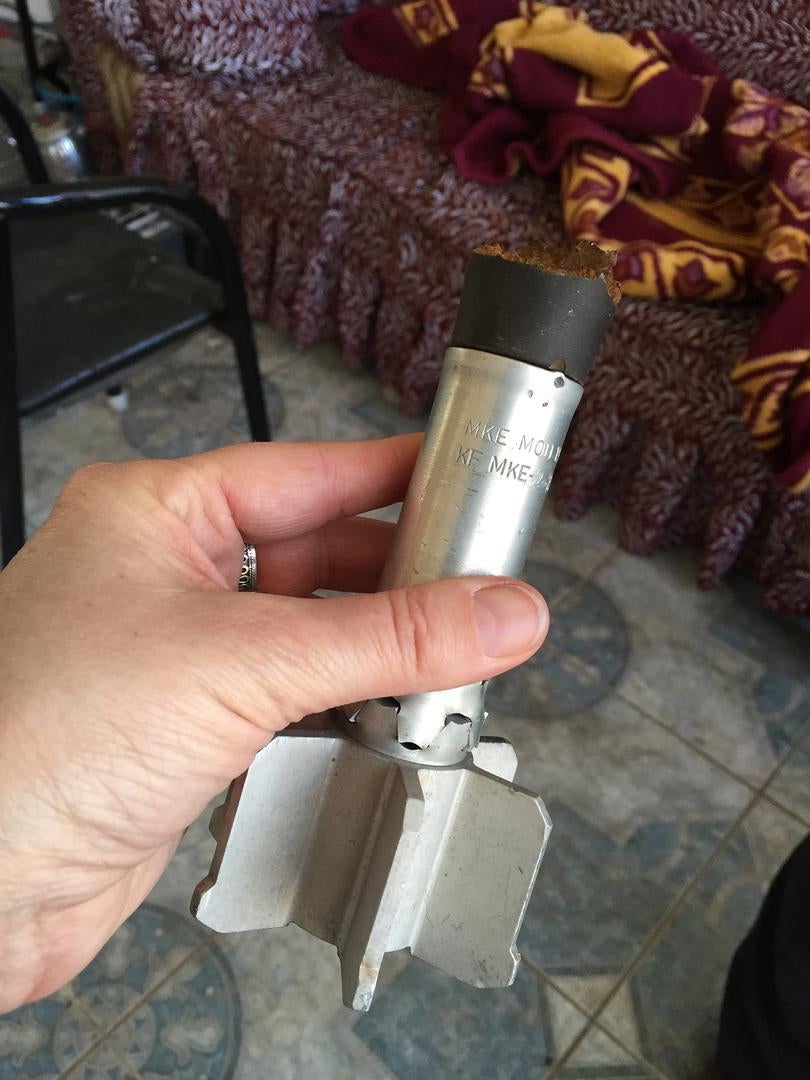 Part of a mortar of the kind the security forces used to fire into the Dağkapı neighbourhood, Cizre, although  witnesses say there were no barricades, trenches or armed clashes in that neighbourhood. 