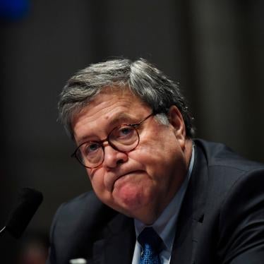 US Attorney General William Barr testifies before the House Oversight Committee on Capitol Hill in Washington, July 28, 2020.