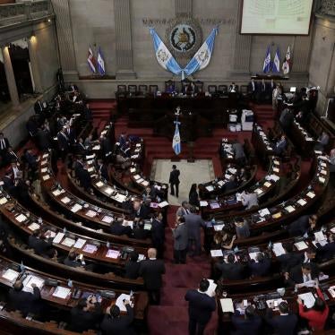 Lawmakers vote in Congress, in Guatemala City, Guatemala, on September 11, 2017.