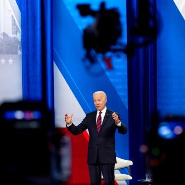 President Joe Biden speaks at a CNN town hall at Mount St. Joseph University in Cincinnati, OH on July 21, 2021.