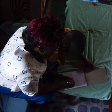 Gladys Koskey helps a nine-years-old rape survivor who lives in her home with her writing.