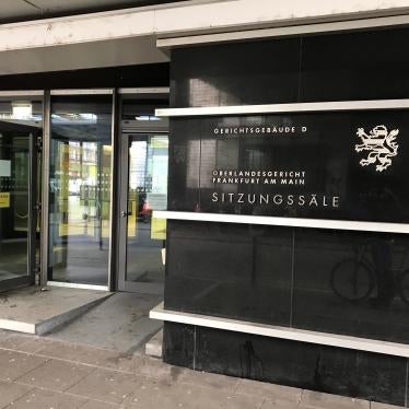 Entrance of the Frankfurt Higher Regional Court. 