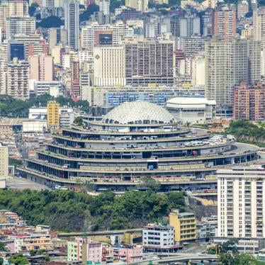 El Helicoide, a complex that functions as the headquarters of the Bolivarian National Intelligence Service (SEBIN) and a prison where many political prisoners are held, in Caracas, Venezuela.