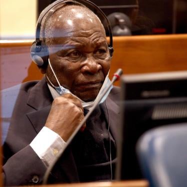 Félicien Kabuga during his Initial Appearance at The Hague on November 11, 2020.