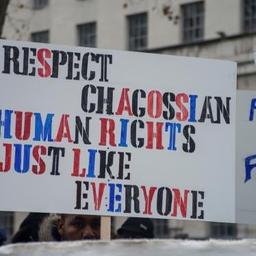 Chagossian demonstration in London, UK on December 15, 2016. 