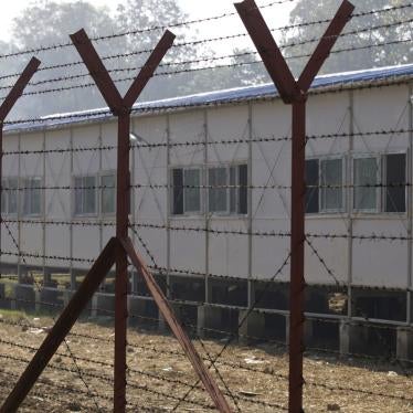 Repatriation camps built for Rohingya refugees are surrounded by barbed-wire in Rakhine State, Myanmar.