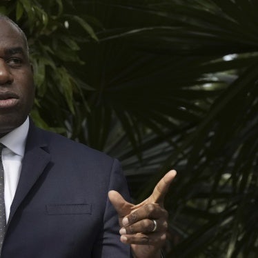 United Kingdom Foreign Secretary David Lammy gives a speech at Kew Gardens in west London, September 17, 2024.