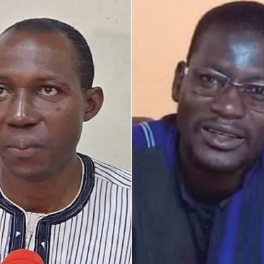 A portrait of Guezouma Sanogo (on the left) and Boukari Ouoba.