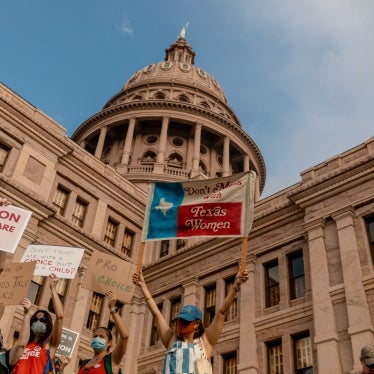  A rally to protect women's reproductive rights at the Texas State Capitol during a Women's March in Austin, Texas, US, October 2, 2021.