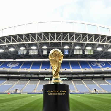 FIFA World Cup Trophy is displayed at Lumen Field in Seattle, Washington, US, July 28, 2024.