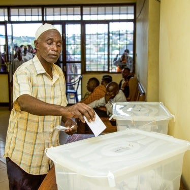 A man casts his vote