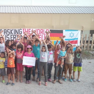 Refugee children held on Nauru protest Australia’s offshore detention, August 2016.