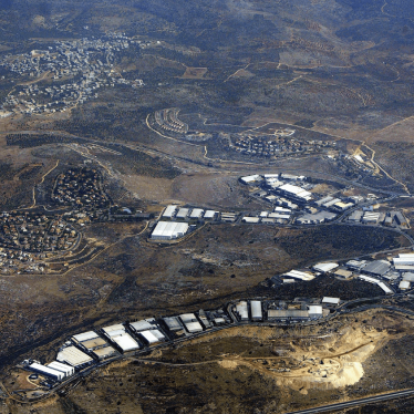 Barkan, located in the occupied West Bank, is an Israeli residential settlement and industrial zone that houses around 120 factories that export around 80 percent of their goods abroad. In the background is the Palestinian village of Qarawat Bani Hassan.