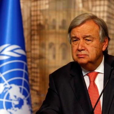 U.N. Secretary-General Antonio Guterres attends a news conference in Istanbul, Turkey, February 10, 2017.