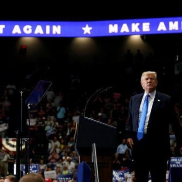 U.S. President Donald Trump holds a rally with supporters in an arena in Youngstown, Ohio, U.S. July 25, 2017.