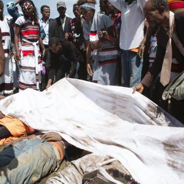 A picture of Oromo people who died in a stampede during the 2016 Irreecha Festival.