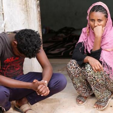 Migrants are seen in the town of Bani Walid, Libya March 25, 2018