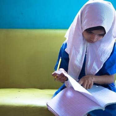 Laiba, age eight, a student at the lyari School. laiba’s older sister is not able to study at all because she is responsible for housework and caring for her younger siblings.