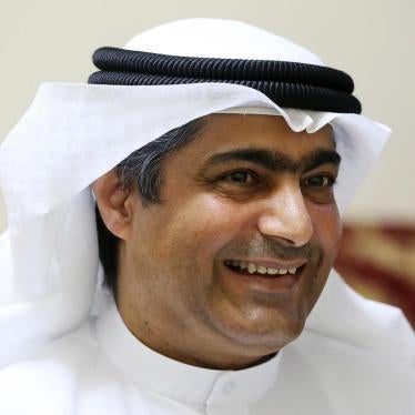 Human rights activist Ahmed Mansoor smiles while speaking to Associated Press journalists in Ajman, United Arab Emirates, on Thursday, Aug. 25, 2016.