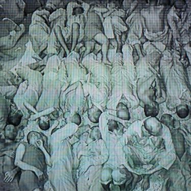 Detainees in what The Times of London describes as an informal detention center for Islamic State (ISIS) suspects in northeast Syria. 