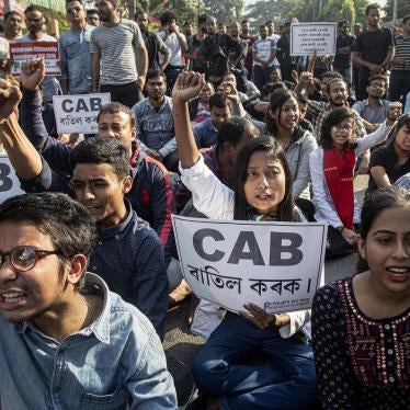 A protest against the Citizenship Amendment Bill in Gauhati, India, Dec 10, 2019. 