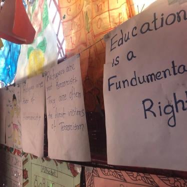 Posters inside a “learning center”