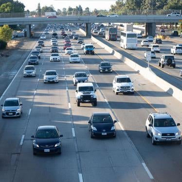 Cars are seen on highway 101 in Palo Alto, California, September 17, 2019.