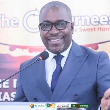 Felix Agbor Nkongho, also known as Agbor-Balla, in Douala, Cameroon, December 2019.